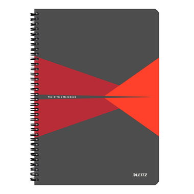 LEITZ Collegeblock Office PP A4 44950025 rosso quadrillato