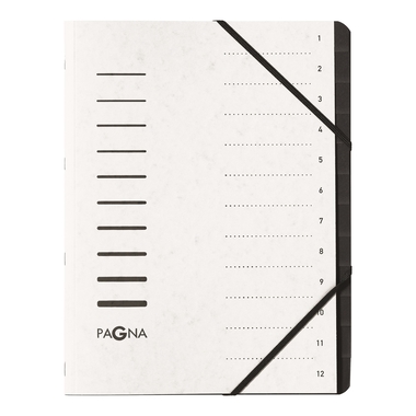PAGNA Fächermappe Office A4 40059-08 weiss 1-12