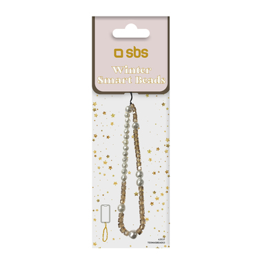 Beaded wrist charm strap for smartphone