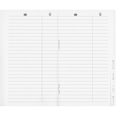 BIELLA Paris Registro di rubrica 85340800U bianco rivestito 7.5x12.6cm