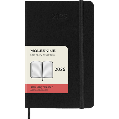 MOLESKINE Agenda Classic Pocket 2026 DHB12DC2Y26 1G/1P nero HC 9x14cm