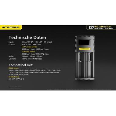 Nitecore Chargeur Ci2 USB-C