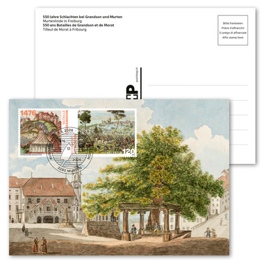 Maximum card «550 years Battles of Grandson and Murten»