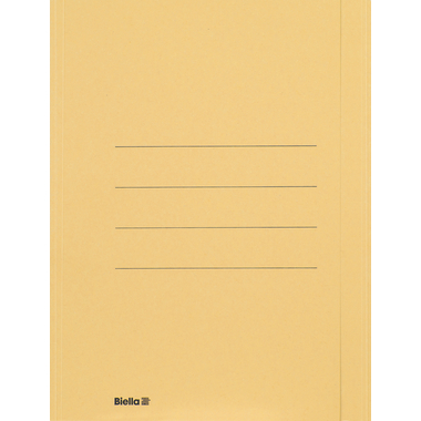BIELLA Einlagemappe m. Klappe A4 25040120U gelb 240g/m2 50 Stück