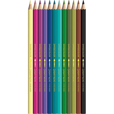 CARAN D'ACHE Farbstifte Swisscolor 1285.801 Kawaii Funny Monsters 12 Stk.