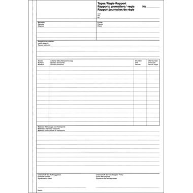 FAVORIT Regierapport D/F/I A4 9173 weiss/weiss 50x3 Blatt