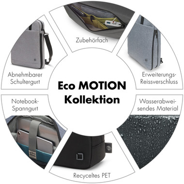 DICOTA Eco Acc. Pouch MOTION grey D31882-RPET