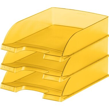LEITZ Corbeille à courrier Plus A4 52270010 jaune gelée