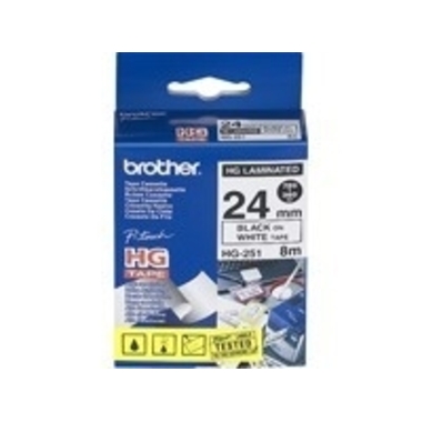 PTOUCH Ruban, High-Grade noir/blanc HGE-251 24mm/8m 5 pièces