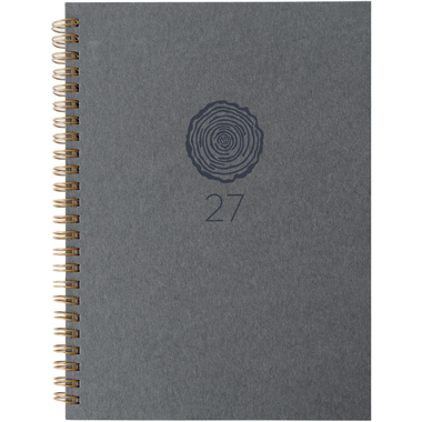 BIELLA Agenda Memento Natural 2027 858692270027U 1S/2P gris foncé 10.1x14.2cm