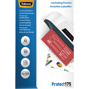 FELLOWES Laminiertasche A3 5308803 glanz, 175my 100 Stk