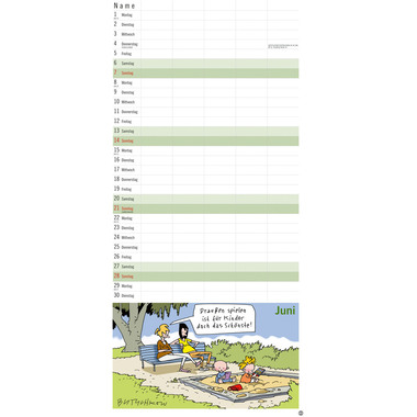 HEYE Familienplaner Butschkow 2026 1588+26 1M/1S DE 5 Spalten 21x45cm