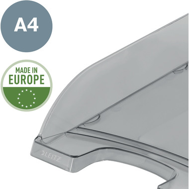 LEITZ Corbeille à courrier Plus A4 52260002 transparent