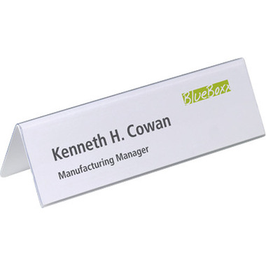 DURABLE Tischnamensschild Dachform 805319 transp., 105/210x297mm 25 Stk.