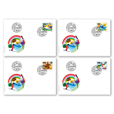 First-day cover «Seasons» Single stamps (4 stamps, postage value CHF 4.80) on 4 first-day covers (FDC) C6