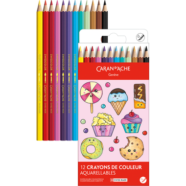 CARAN D'ACHE Farbstifte Swisscolor 1285.802 Kawaii Candy World 12 Stk.