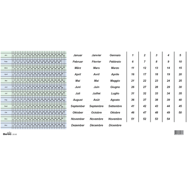 BEREC Datumsstreifen DS 83 7-Tage-Woche selbstklebend