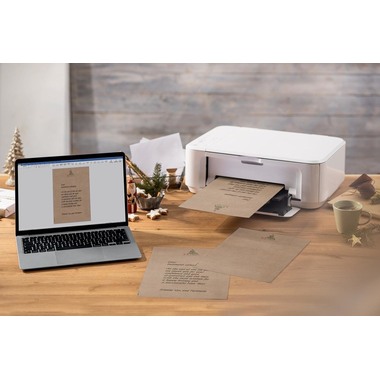 SIGEL Weihnachts-Motiv-Papier A4 DP415 Apples Kraftpapier 100 Stk.