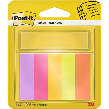 POST-IT Page Marker 15mmx50mm 670-5TFEN 5 Farben 5x50 Streifen
