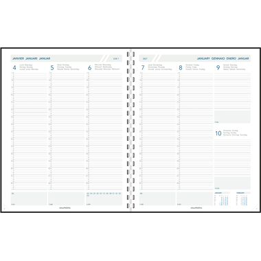 AURORA Agenda Plan a Week PAW 2027 2700P 1W/2S ML 21.5x27cm