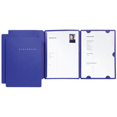 PAGNA Bewerbungsmappe Select 22002-02 blau 3-teilig