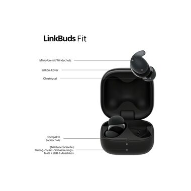 Sony Wireless In-Ear-Kopfhörer LinkBuds Fit Schwarz