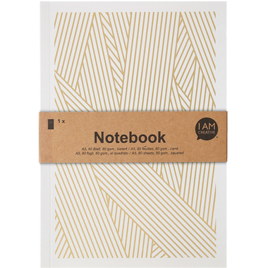 I AM CREATIVE Taccuino A5 4005.16 oro/grigio 80 pagine