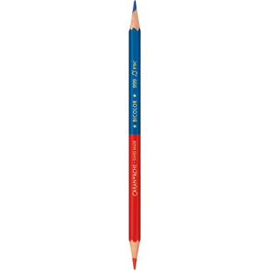 CARAN D'ACHE Crayon de couleur Bicolor 999.300 bleu/rouge