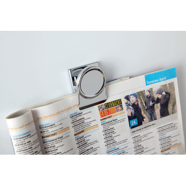 MAGNETOPLAN Calamita Clip argento 16670 piccolo, 35mm 3 pezzi