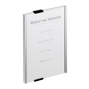DURABLE Plaque de porte Info Sign 480323 argent, aluminium 149x210.5mm