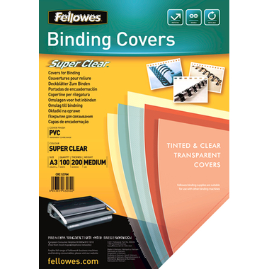 FELLOWES Copertina 200mic A3 53764 trasparente 100 pezzi
