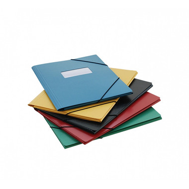 EROLA Dossier à élastique 650my A4 33299F rouge carton fibre a. fenêtre