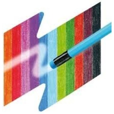 FABER-CASTELL Crayons de couleur gommables 116612 hexagonale, 12 couleurs