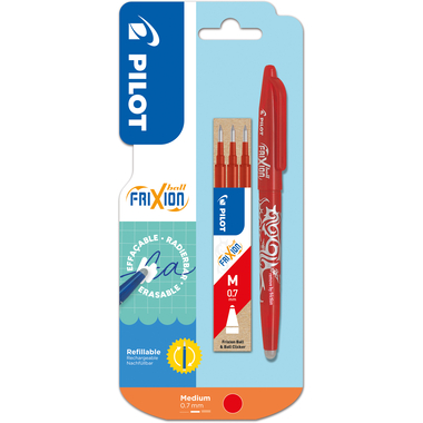 PILOT Roller FriXion Ball + Mine 150.014.04BL02 rosso, refill, cancellabile