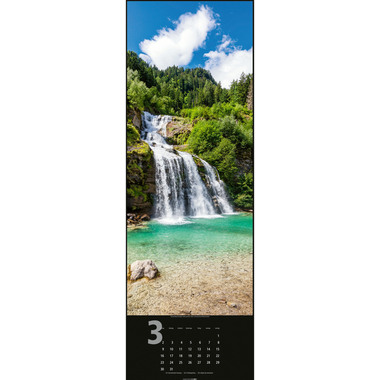 WEINGARTEN Calendario 2026 2951800+26 Wasserfälle DE 34x98cm
