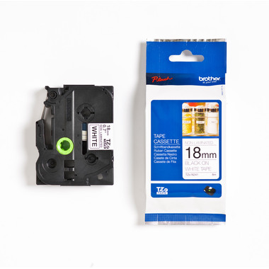 PTOUCH Band,nicht lam. schwarz/weiss TZe-N241 PT-300 18 mm