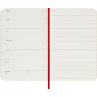 MOLESKINE Agenda Classic Pocket 2027 DSF212WN2Y27 1W/1S scharlachrot SC 9x14cm