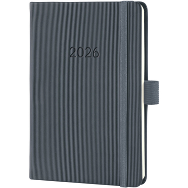 CONCEPTUM Wochenkalender 2026 C2667 1W/2S dunkelgrau 15.1x10.8cm