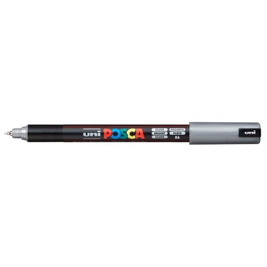 UNI-BALL Fineliner Posca 0.7mm PC1MR SILVER silber
