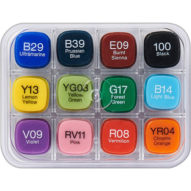 COPIC Marker Classic 2007502 Basis-Set, 12 pz.