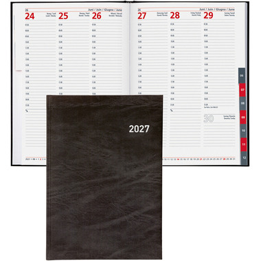 BIELLA GA Registra 7 plus 2027 809370020027U 1W/2S schwarz ML 17.2x24cm