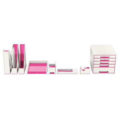 LEITZ Vaschetta WOW Duo Colour A4 53611023 bianco/pink