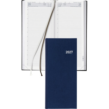 BIELLA Agenda Le Jour 2027 801310050027U 1G/1P blu ML 13.5x31.5cm