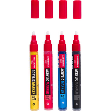 AMSTERDAM Acrylmarker Starter 4mm 17519001 assortiert 4 Stück