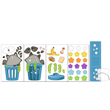 URSUS Laternenbastelset 28x19cm 1874002F Racoon