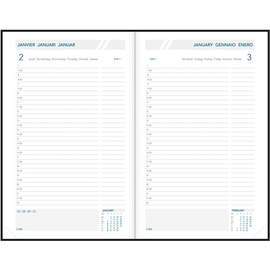 AURORA Agenda Balacron Folio 2026 FA211Z 1G/1P nero ML 14x21cm