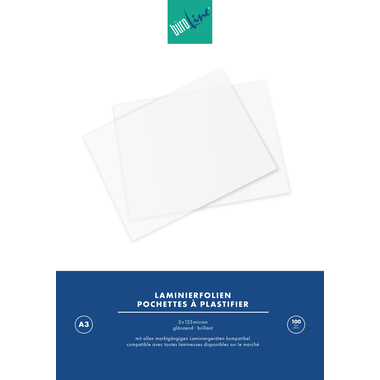 BÜROLINE Pochettes à plastifier A3 47180000 brillant, 125my 100 pcs.