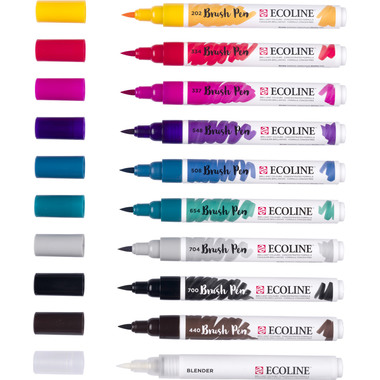 TALENS Ecoline Brush Pen Set 11509800 ass. Handlettering 10 Stück