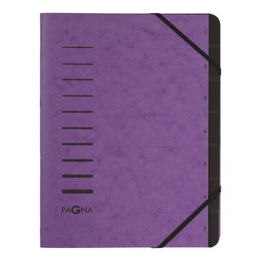 PAGNA Dossier de coll. A4 40058-10 aubergine 7 comp.
