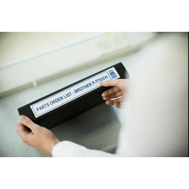 PTOUCH Nastro, plastific. blu/bianco TZe-263 PT-3600 36 mm